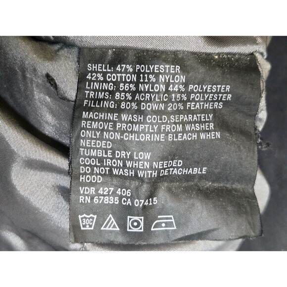 Nautica Coat Mens M Black‎ Down Puffer Outdoor Winter Warm Fall Full Zip - Picture 10 of 10